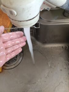水漏れしていないかチェックで丁寧な施工